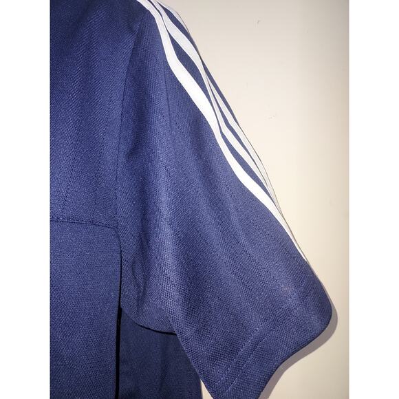 Adidas Men's Polo Climalite Athletic Lightweight Casual Shirt Blue White - Picture 4 of 11